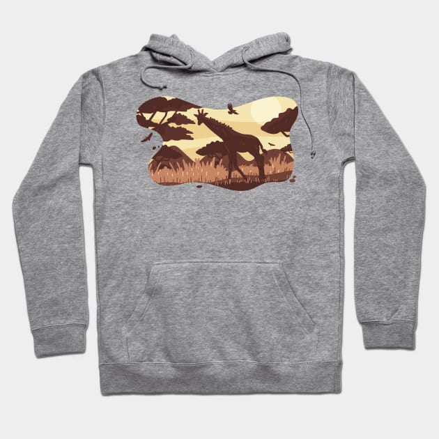 Cool african savanna landscape Hoodie by LR_Collections